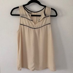 Cream blouse tank top